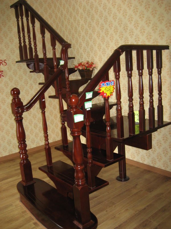 Buen qulity y diseño elegante escalera de madera maciza escaleras ...