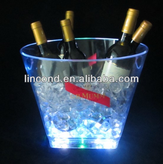 10L illuminated Champagne ice bucket for promotion/nightclub