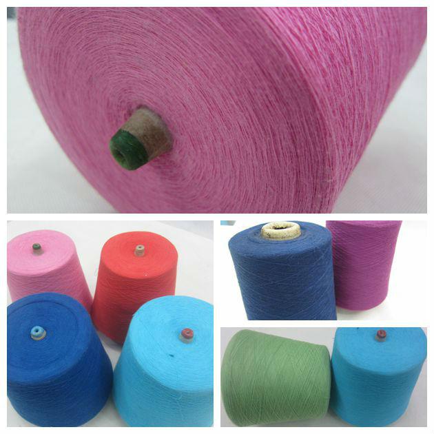 High Quality4.8S saffron yellow open end/oe recycle cotton yarn for glovesfor fabric