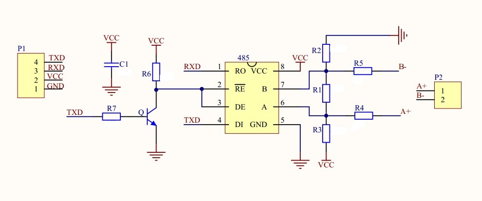 uart microcontroller serial ttl level to rs485 signal