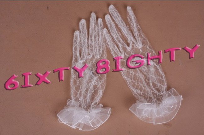 Hot lace Wedding Bridal GlovesWrist length wedding bridal gloves