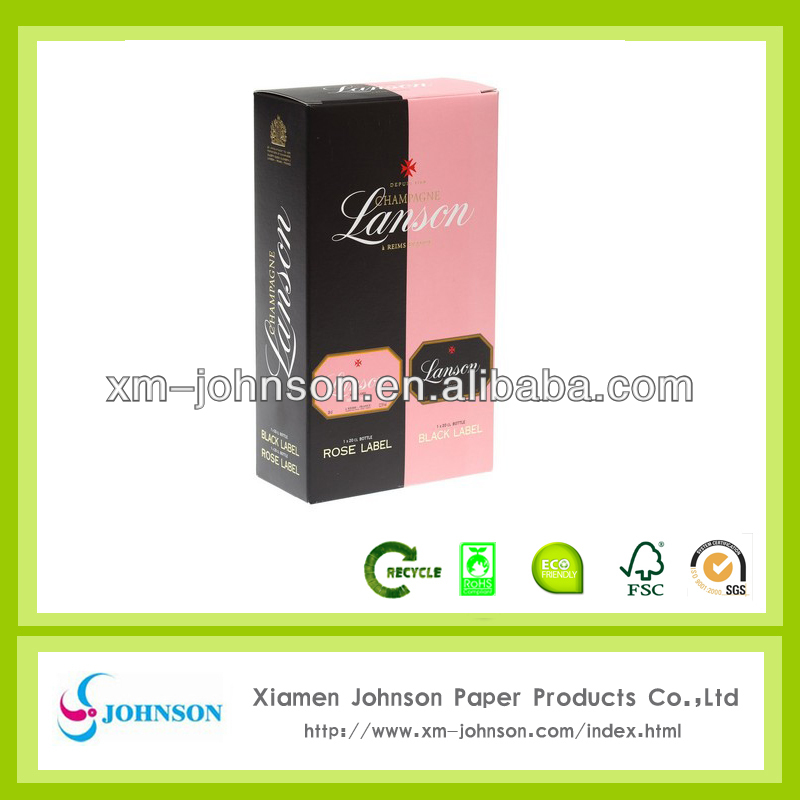 low price champagne bottle boxes,China Johnson price supplier 21food