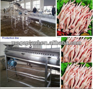 2014 hot selling automatic industrial chicken paw peeling machine