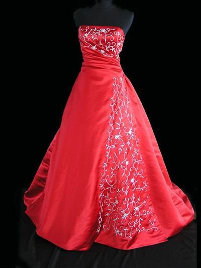 Wholesale hot sell bridal red wedding dresses