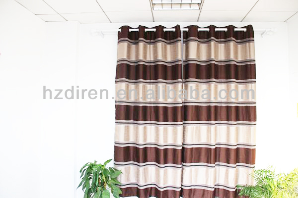 ポリエステルの縞模様の窓カーテンパネル250*145cm/色安価なポリエステルの糸染めカーテンセット仕入れ・メーカー・工場