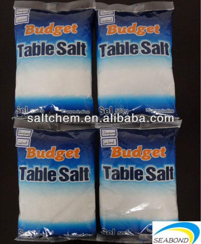 5 star budget table salt for supermarket ,refined salt,edible salt
