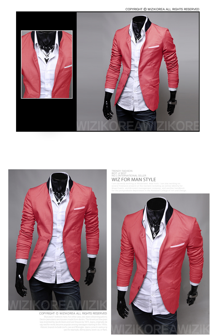 2013 new Men's Casual Slim Stylish fit One Button Suit Blazer Coat Jackets FREE SHIPPING
