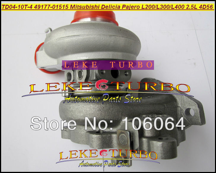 TD04-10T-4 49177-01515 turbo for Mitsubishi L300 4WD Delicia Pajero Shogun L200 L400 2.5LD 4D56 water cooled turbocharger (2)