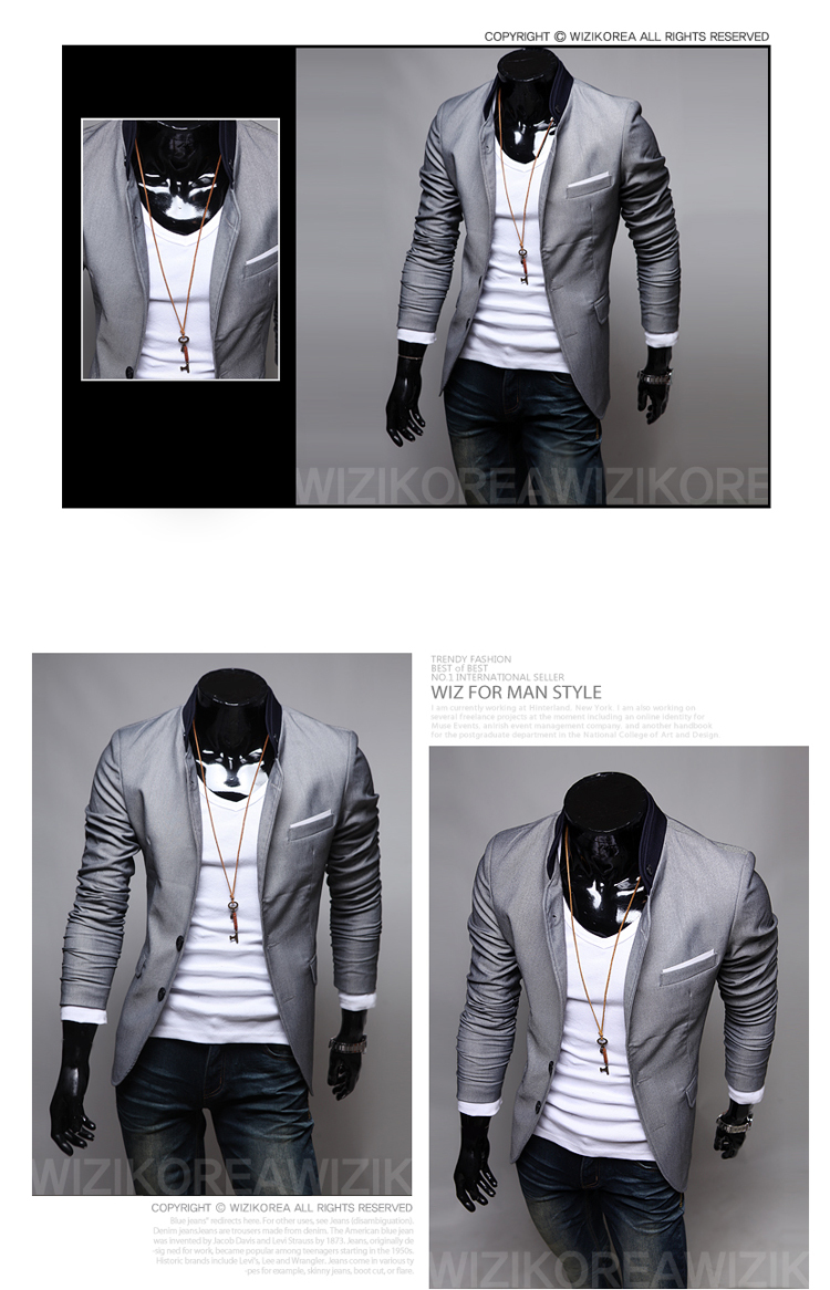 2013 new Men's Casual Slim Stylish fit One Button Suit Blazer Coat Jackets FREE SHIPPING
