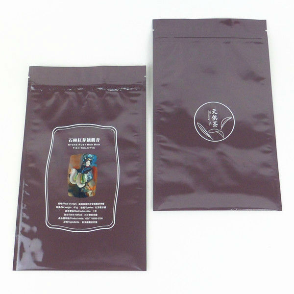 plastic empty zippered tea bag
