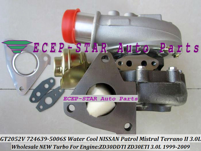 GT2052V 724639-5006S 705954-0013 Water Cooled Turbocharger for NISSAN Patrol Mistral TERRANO II ZD30DDTI ZD30ETI 3.0L TURBO