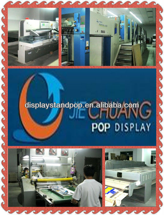 Shop customized 4C offset printing corrugated cardboard pos display stand for cream candy/bubble gum/dark chocolate with milk