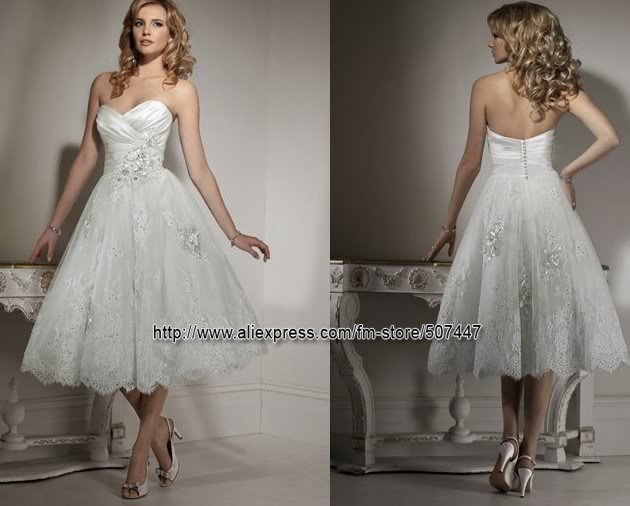 2012 New Style Short Beach Wedding Dress Prom Gowns A409