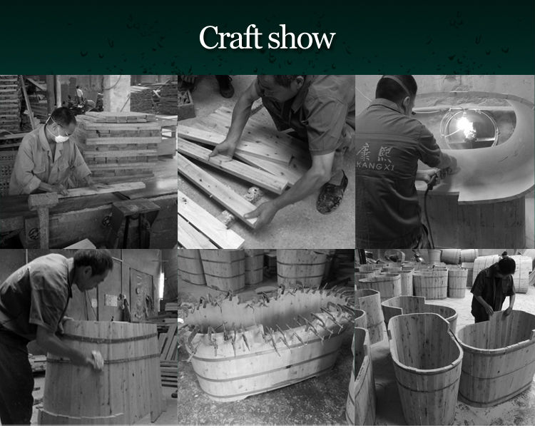 伝統的な中国スタイルのお風呂の浴槽木製のバスタブ出口仕入れ・メーカー・工場