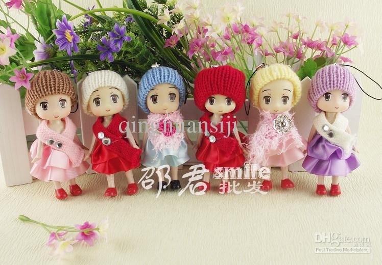 Cute Wedding Decorations Toy 10cm Ddung Dolls Small Dress Doll Pendants Gift