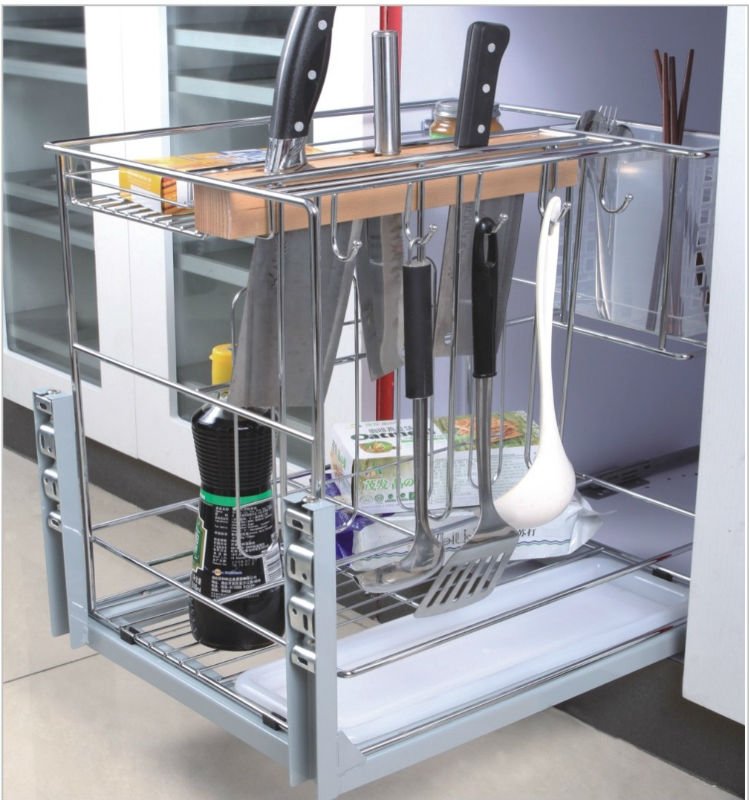 Hpjd604c Kitchen Cabinet Chrome Wire Basket Drawer Hpjd730