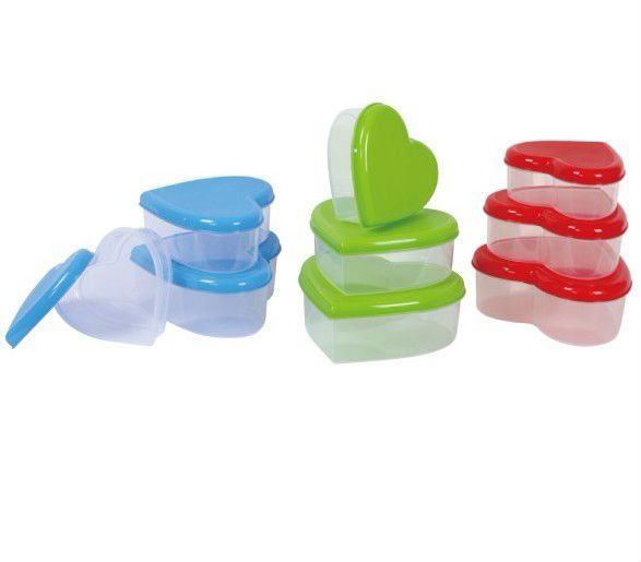 BPA-free Food Plastic Heart Shape Container