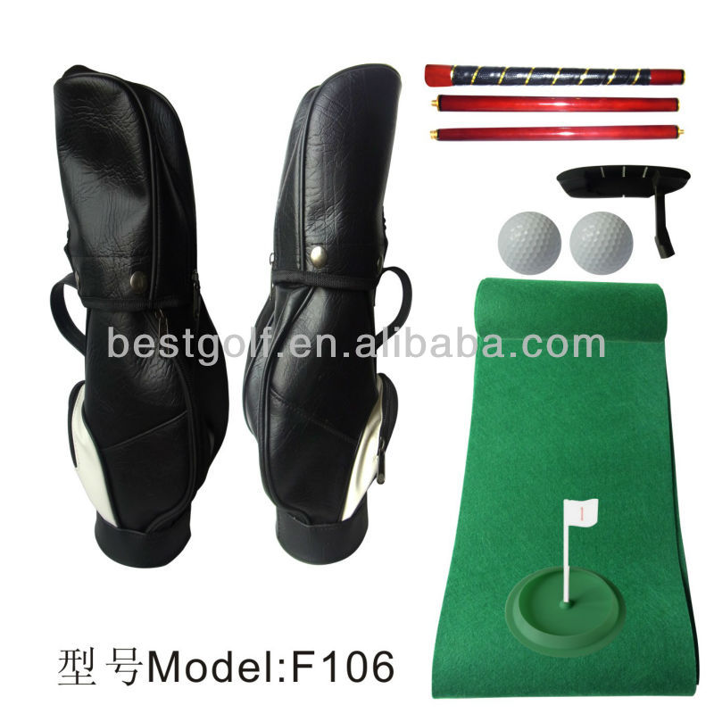 ... White With Red PU Leather Small Golf Ball Bag With Tee Golf Tool Bag