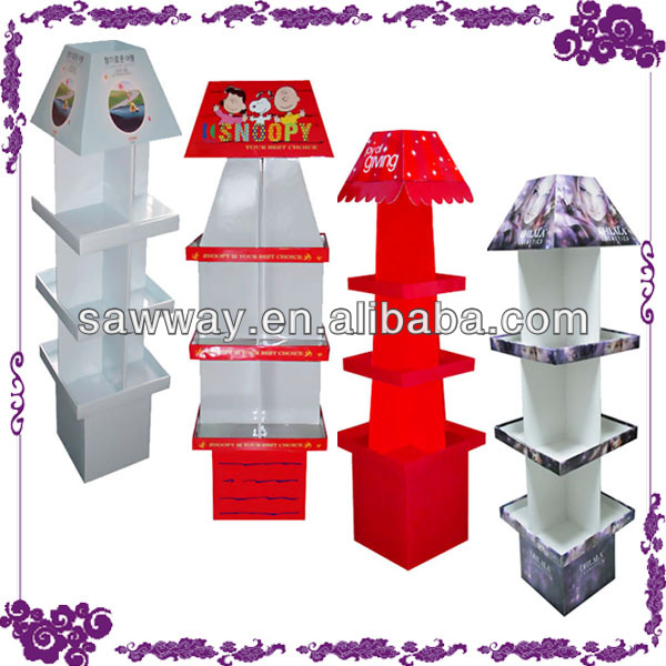 Cardboard Chewing Gum Corrugated Display Stand Paper Chewing Gum Display