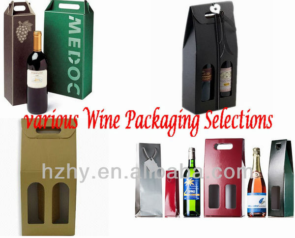 Clear Red wine box with custom logo