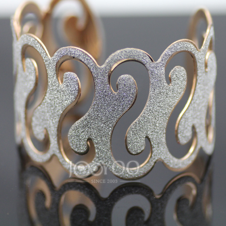 4pcs/lot 2016 S Shape Adjustable Elegant Cuff Bracelet Open Wide Hollow Lagging Alloy Bangles for Women JY-8419