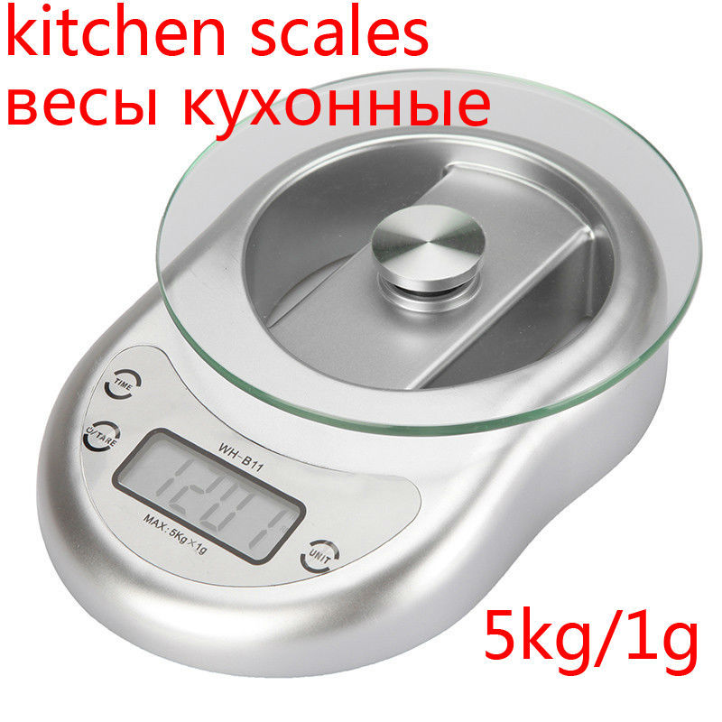 5Kg/1G Kitchen Scale LED Glass Baking Scale Tea He...