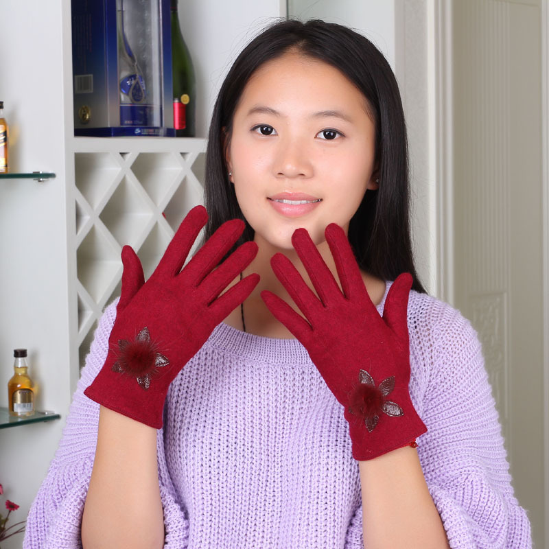 2015 winter women warm Wool gloves Fashion Points ...