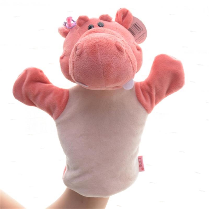 Adorable Soft Nici Forest Friend Pink Hippo Plush Hand Puppet 10\'\'Brand New #LNF