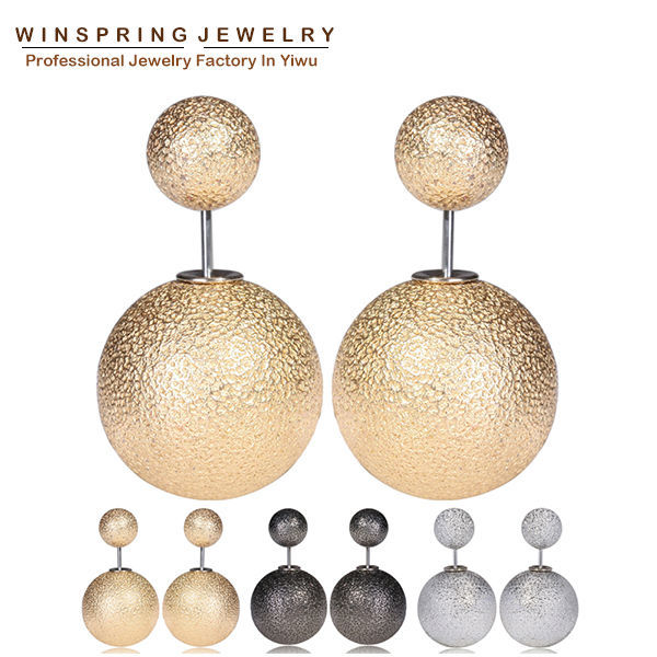 2015 New Design Wrinkle Korea Earrings Women Pearl...