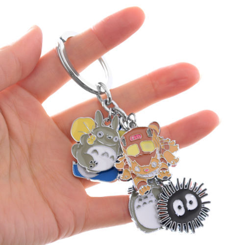 Portable My Neighbor Totoro Women Girls Boys Enameled Key Chain Keyrings 4\'\' New Free Shipping #LN