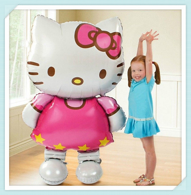 Large 118x68cm Hello Kitty Cat Foil Balloons Cartoon Birthday Decoration Wedding Party Inflatable Air Balloons Drop Shipping