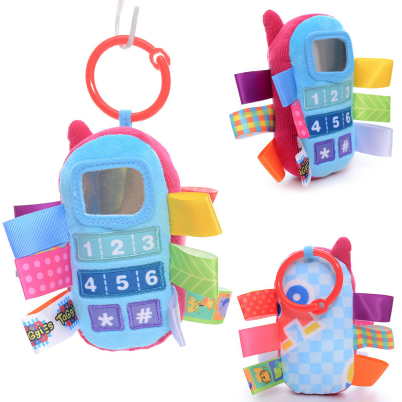 Funny Plush Blue Cellphone Baby Toddler Train Developmental Toy Doll 5*2\'\'New #LNF