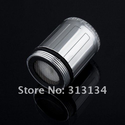 LED rubinetto acqua 7 colori che cambiano Glow Doccia flusso Tap libero di trasporto 10pcs / lot --FX573