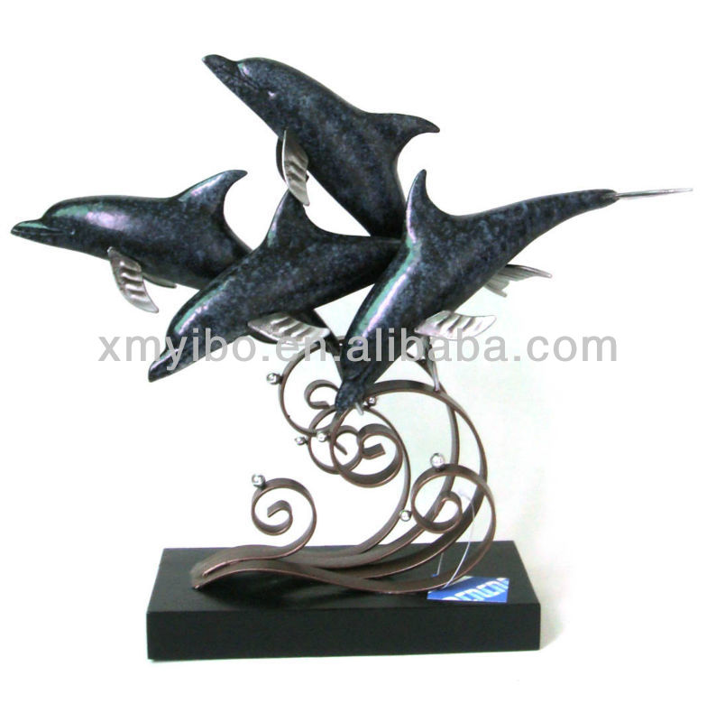 arte del metal del delfín para la decoración casera