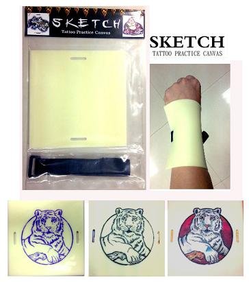 Sketch Tattoo Practice Canvas to practice tattooing without the fear of 