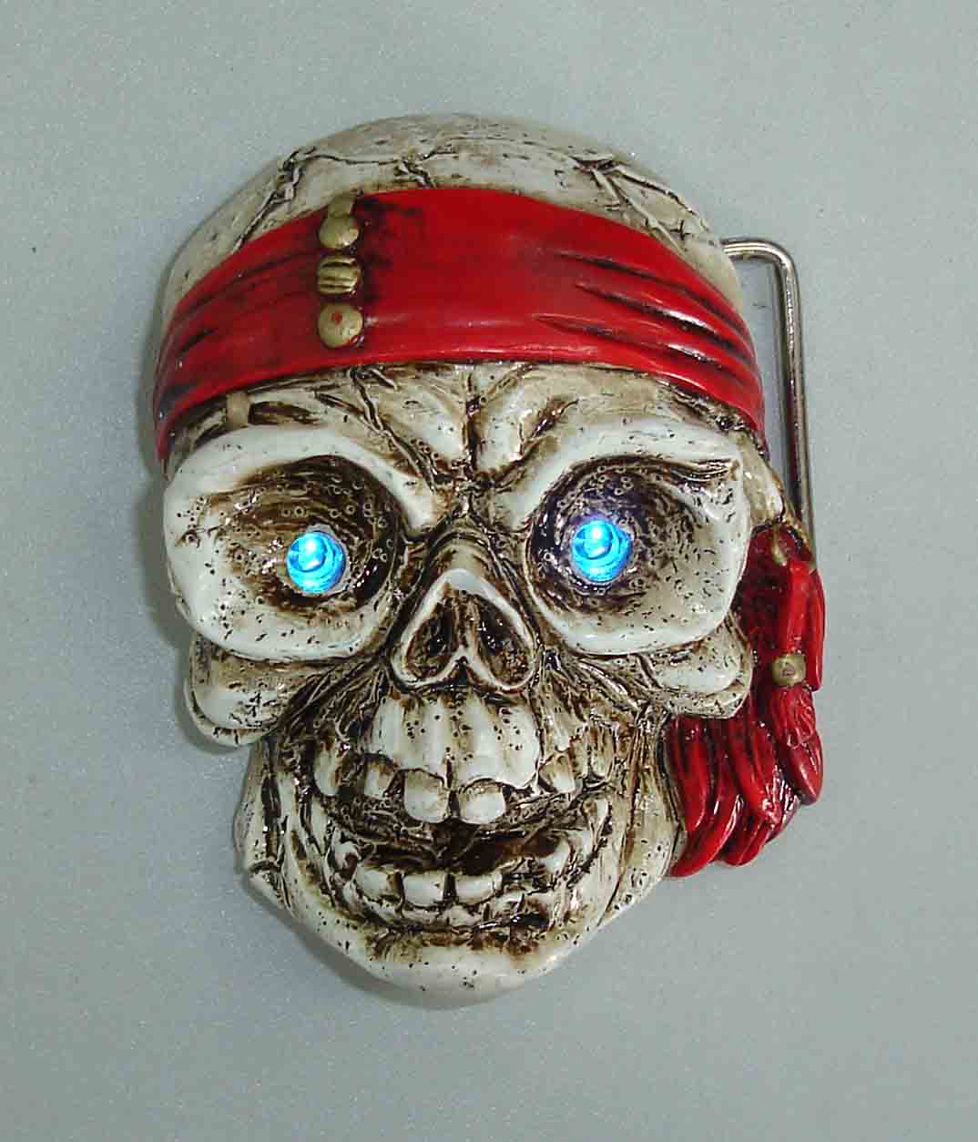 SOUND AND VOICE SKULL BUCKLE