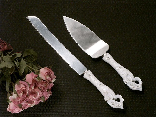 Calla Lily Cake and Knife Set Item 405 Brand Name Wedding Favors