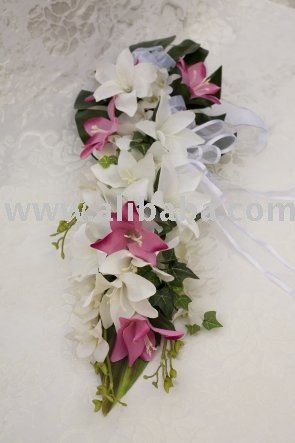 Wedding Flowers orchid lilies tierdrop