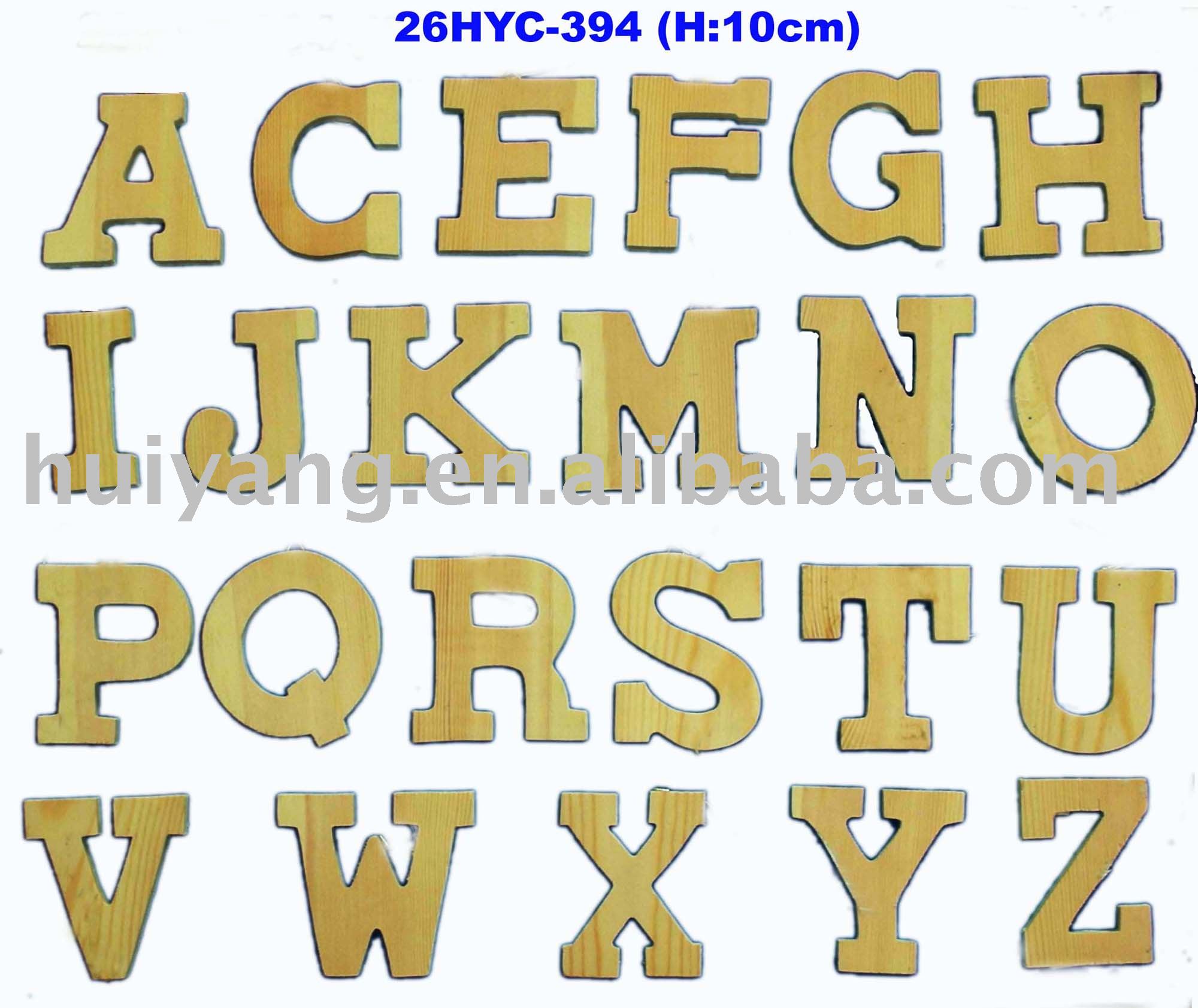 Wood Alphabet Letters