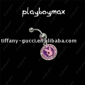 accept paypal,online store fashion jewelry Playboy belly bar jewelry