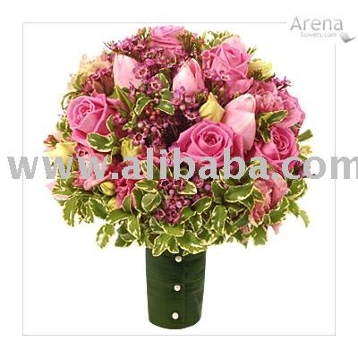  Pink Wedding Bouquets on Pink Roses   Pink Tulips Bridal Bouquet