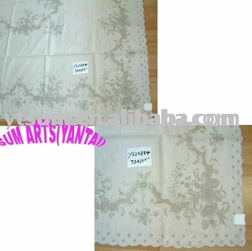 wedding gift gift decoration Linen Cotton Embroidery Table Cloth 72x108 