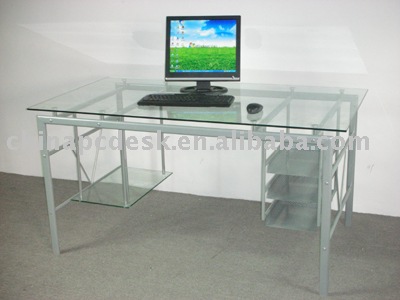 Glass Workstation Desk on Glass Metal Computer Desk Buying Glass Metal Computer Desk  Select