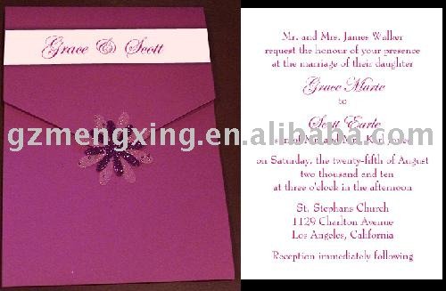 wedding invitation DIY card