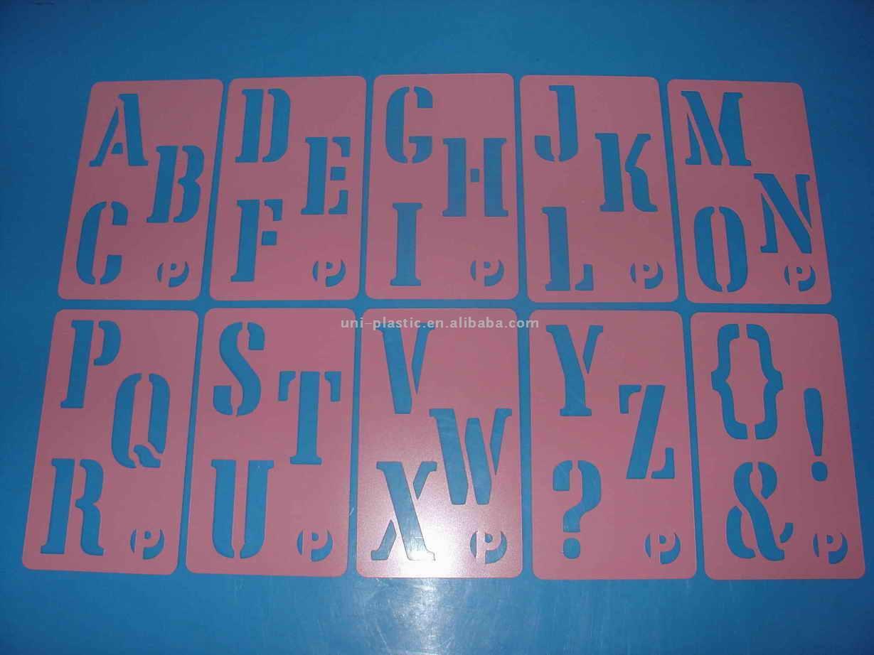 Alphabet Stencil Template