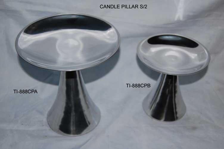 See larger image Aluminium Candle Pillars Metal Candle Pillars 