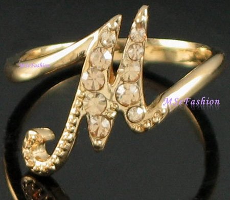 letter m design. R164gy-M Letter Design Ring,