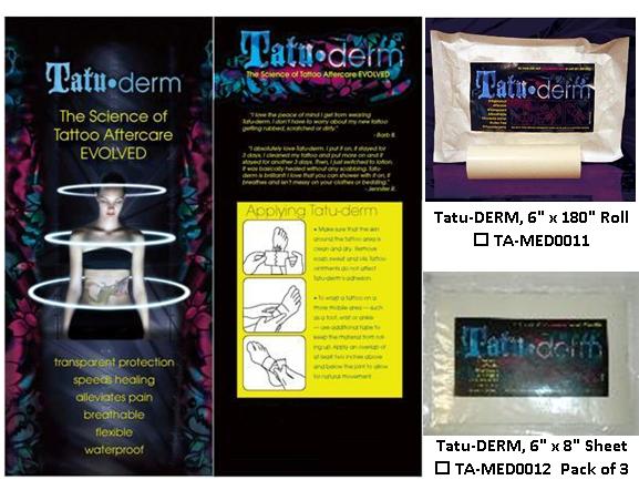 See larger image: Tatu-DERM Tattoo Transparent Protection