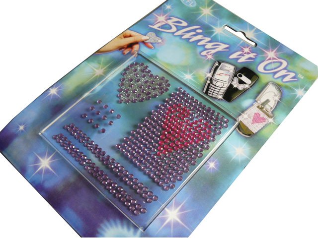 See larger image: W545 Diamond sticker tattoo purple for mobile phone