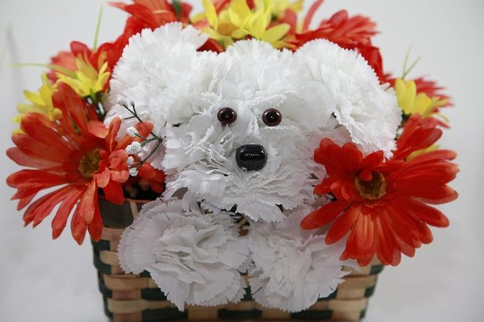 http://i00.i.aliimg.com/photo/v0/104962572/Puppy_Bouquet_with_Orange_Flowers_crafts.jpg